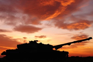 Sunset Army Tank Wallpapers