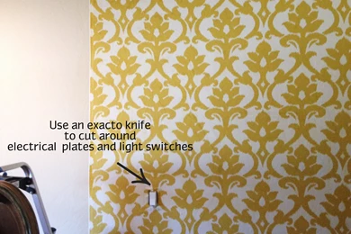 How To Wallpapers With Fabric Using Starch   Cre8tive Designs Inc.