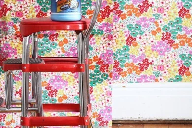 How To Hang Fabric As Wallpapers — Apartment Therapy Tutorials ...