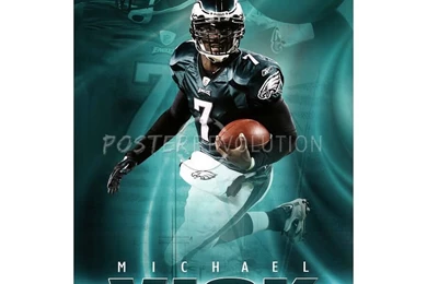 Philadelphia Eagles Michael Vick Sports Poster Print   22x34