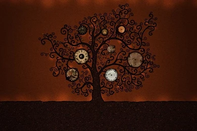 The Tree Of Books · Wallpapers Clocks · Vladstudio
