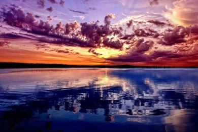 Stunning Sunset Above The Ocean Wallpapers