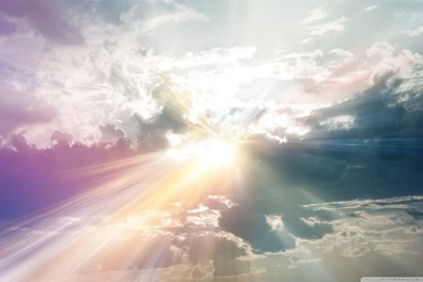 Sun Rays Through The Clouds Colorful HD Desktop Wallpapers ...