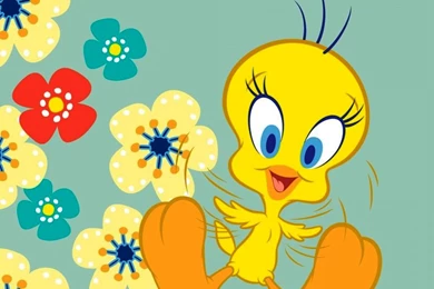 Baby Tweety With Flower Wallpapers Picture, Baby Tweety With Flower ...