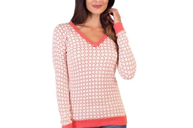 DownEast Basics Women's Jacquard Pattern Wallpapers Sweater ...