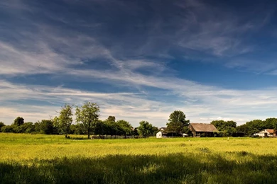 Sunny Day Above The Old Village Wallpapers   Nature Wallpapers