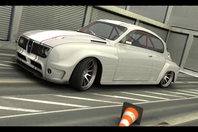 2010 Saab Custom 1968 By Vizualtech   White   1920x1440   Wallpapers