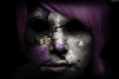 Dark Girl Cracked Face Gothic   Dark Gothic Wallpapers   FREE ...
