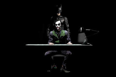 The Joker & Batman Artwork,The Dark Knight   1366x768   Wallpapers ...