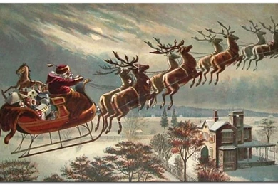 Santa Reindeer Wallpapers