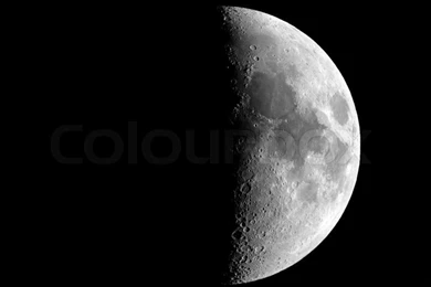 Detailed 2/3 Moon On Black Background, No Stars, Hi Resolution ...