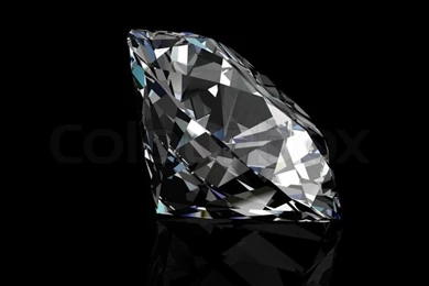 Diamond On Black Backgrounds (high Resolution 3D Image)