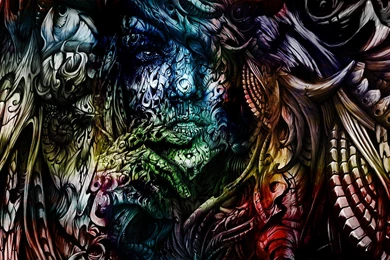 Beautiful Abstract Girl Colorful Version   (