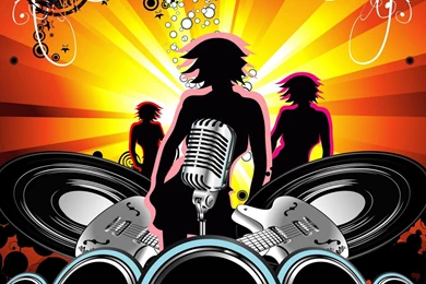 Abstract Music Girl Wallpapers