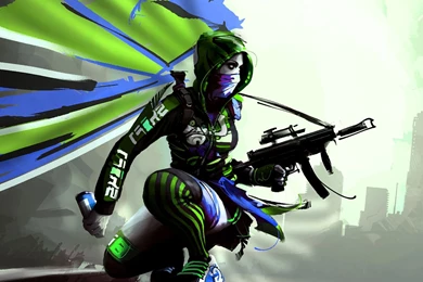 Anarchy Girl With Gun HD Wallpapers