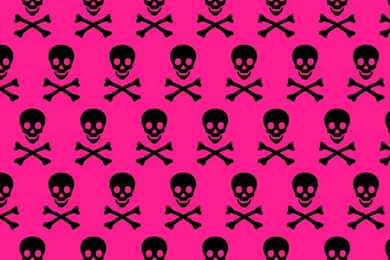 Hot Pink Skull Crossbones iPhone Wallpapers