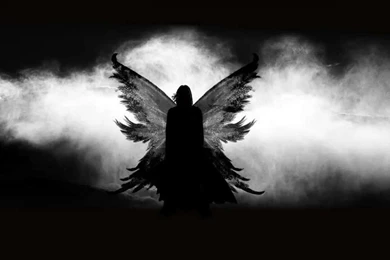 DARK ANGEL ON HORSE WALLPAPER   (