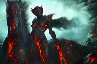 Dark Demon Fantasy Warrior Horse Wallpapers