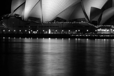 Download Sydney Opera House At Night In Black & White HD Wallpapers ...