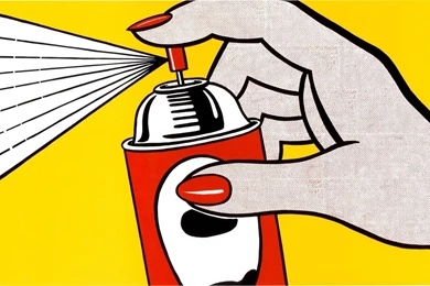 1366x768 Spray Ribbon Lichtenstein, Roy Lichtenstein, Spray, Arts ...