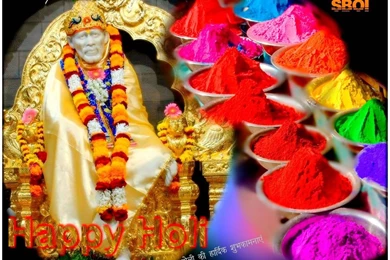 SAI BABA Holi Greeting Cards   SHIRDI SAI BABA   Sathya Sai Baba ...