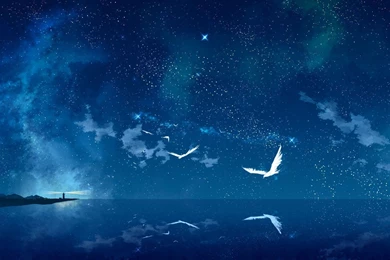 Sky Reflection In The Blue Ocean Wallpapers   Digital Art ...