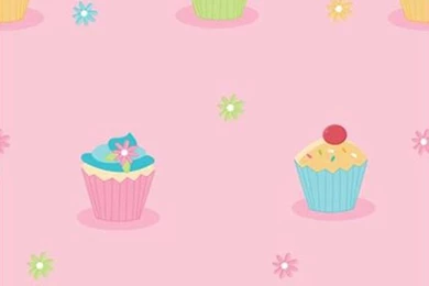 Buy Fine Decor Cute Cupcake Pink Childrens Kids Wallpapers