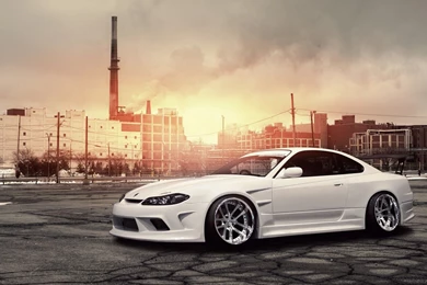 Nissan Silvia S15 White Car Wallpapers