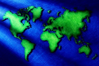 Blue And Green World Map Wallpapers – Obama Vs. Ryan, What Apples ...