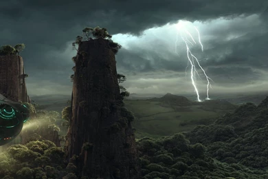 Spaceship Dual Screen Wallpapers