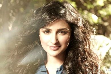 Pariniti Chopra Noughty Photo Shoot With Pink Chair