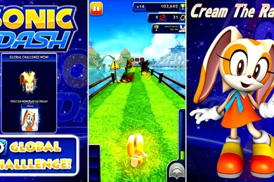 Sonic Dash   Cream The Rabbit! [4K HD]   YouTube