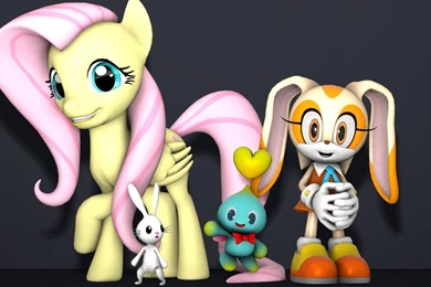 Fluttershy And Cream The Rabbit By Longsword97 On DeviantArt