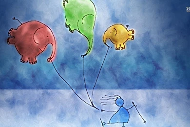 Balloon Elephants Wallpapers   Digital Art Wallpapers