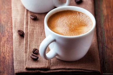 Download 1366x768 Neat Cup Of Coffee Wallpapers