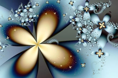 Blue Gold 4 Wallpapers   Fractal Art Gallery