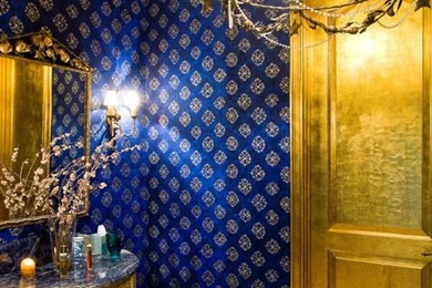 Blue And Gold Wallpapers Home Design Ideas, Pictures, Remodel And Decor