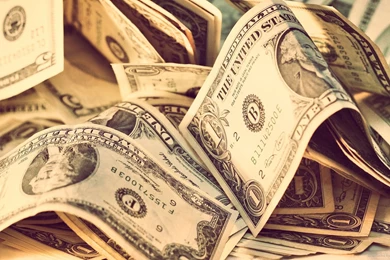 One Dollar Bills Pile Wallpapers For iPhone 3G/3GS