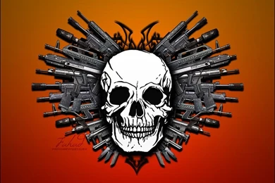 Pic > Cool Skulls With Guns Wallpapers