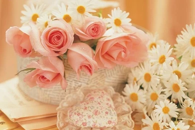 Romantic Arrangemant For Valentine's Day   Wallcoo.net