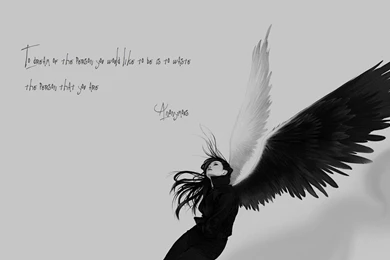 Anonymous Angels Monochrome Quotes Sad Wallpapers