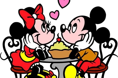 1024x768px Cute Mickey And Minnie