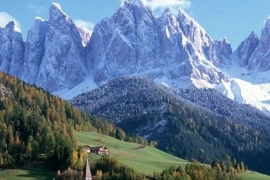 Download Wallpapers 540x960 Winter, Mountains, Meadows, Village, At ...