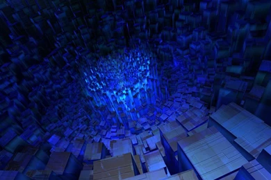 Download Blue Blocks Cavern Wallpapers For Samsung Galaxy Tab