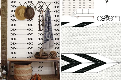 BLACK. WHITE. YELLOW.}: Cavern Tapestry Arrow Wallpapers