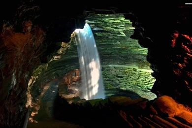 Cascade Cavern Waterfall Wallpapers