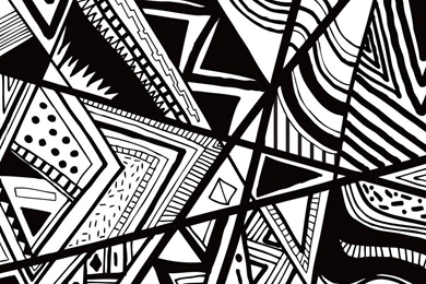 Black And White Doodle iPad Wallpapers Download