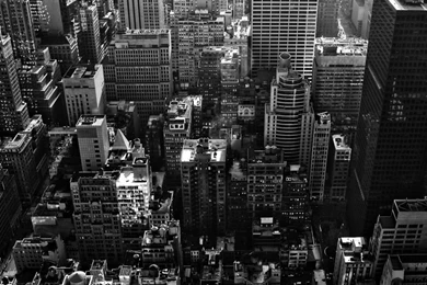 Black White Cityscape iPad 1 & 2 Wallpapers