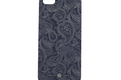 PRETTY GREEN Retro 60s Mod Paisley iPhone 5 Case In Navy