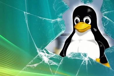 Wallpapers Broken Glass Linux   1024 X 768   Operating System ...